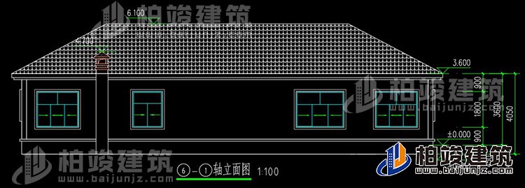 背立面图